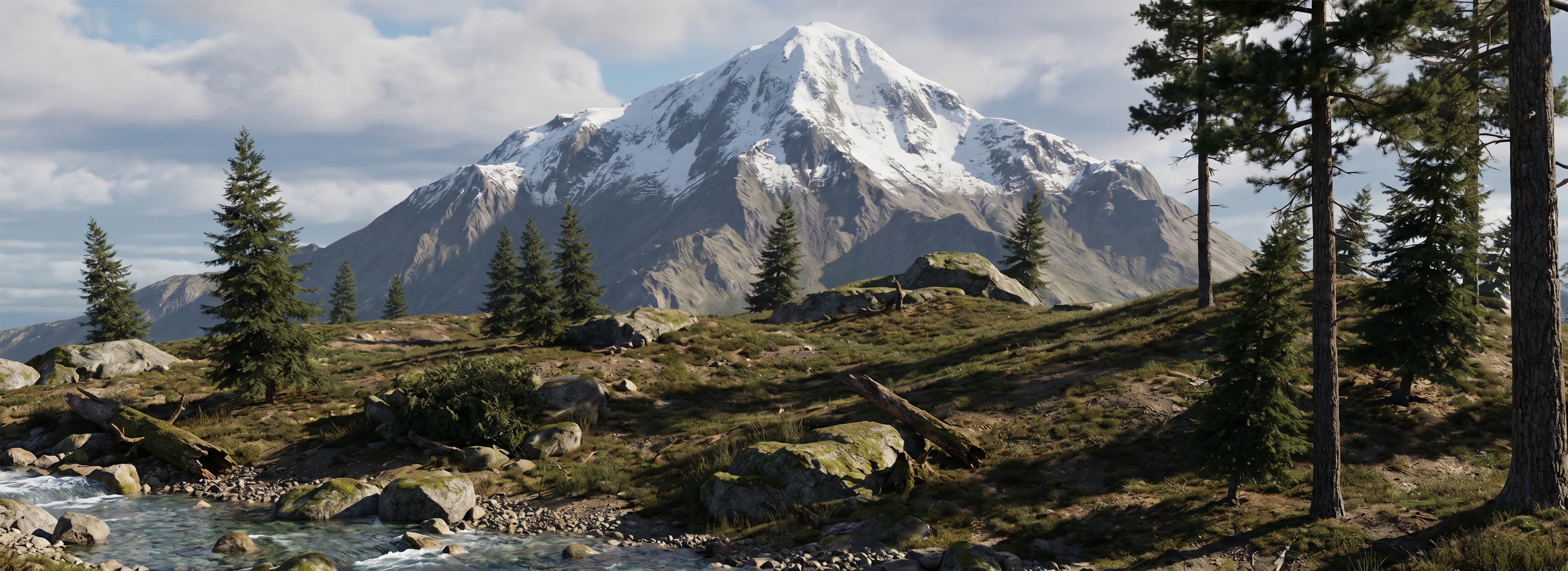 Mountain wilderness scene surrounding Wild Moose Lodge